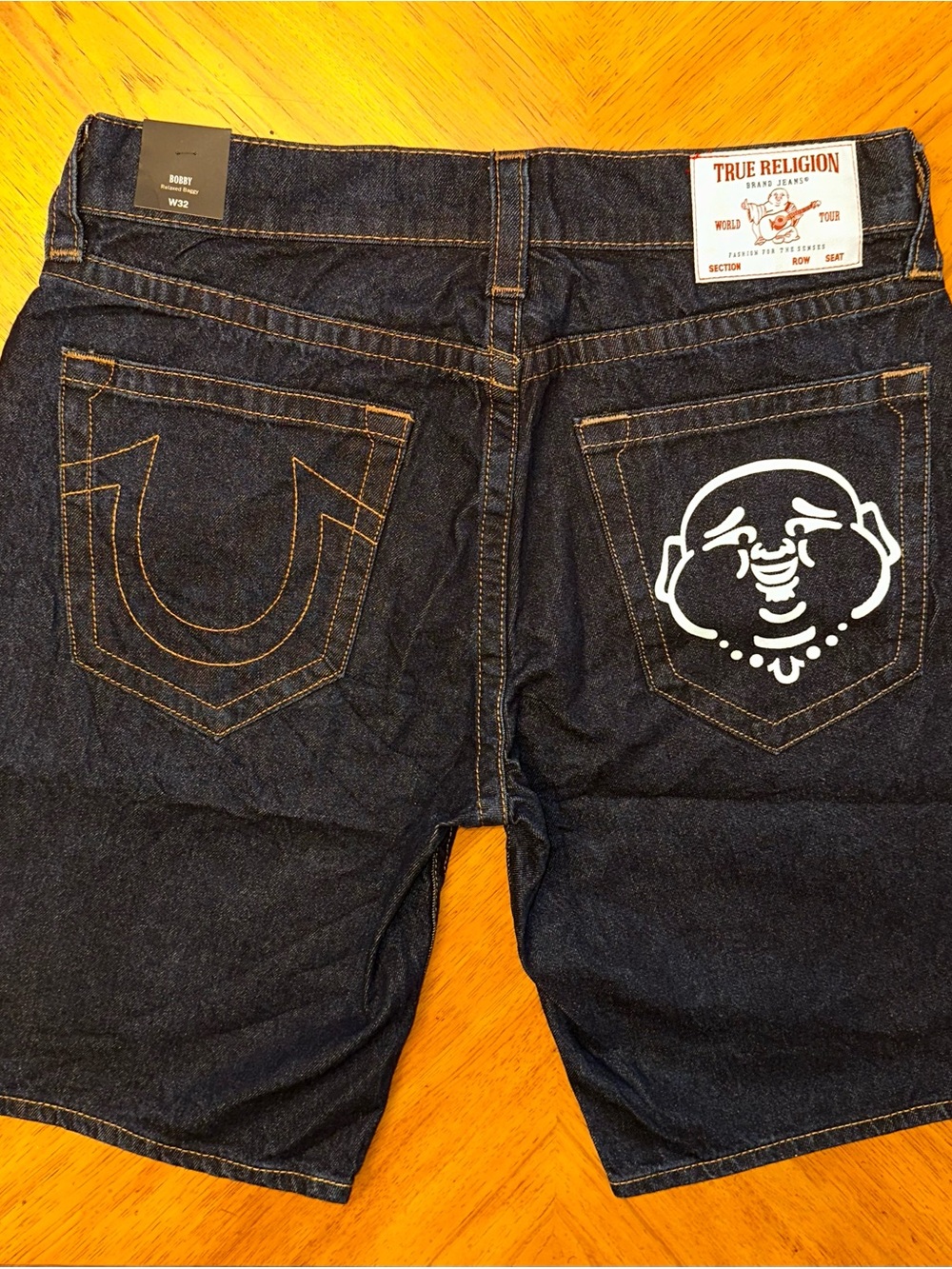 True Religion Shorts Men’s Size 32 Bobby Relaxed Baggy Buddha Pocket New